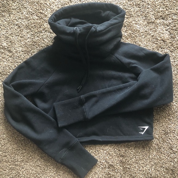 Gymshark Jackets & Blazers - Gymshark cowlneck cropped hoodie